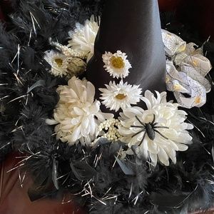 Darling decorated witch hat.